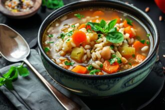 Vegetable barley soup