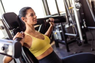 Exercise with a weight bench to enhance muscle mass